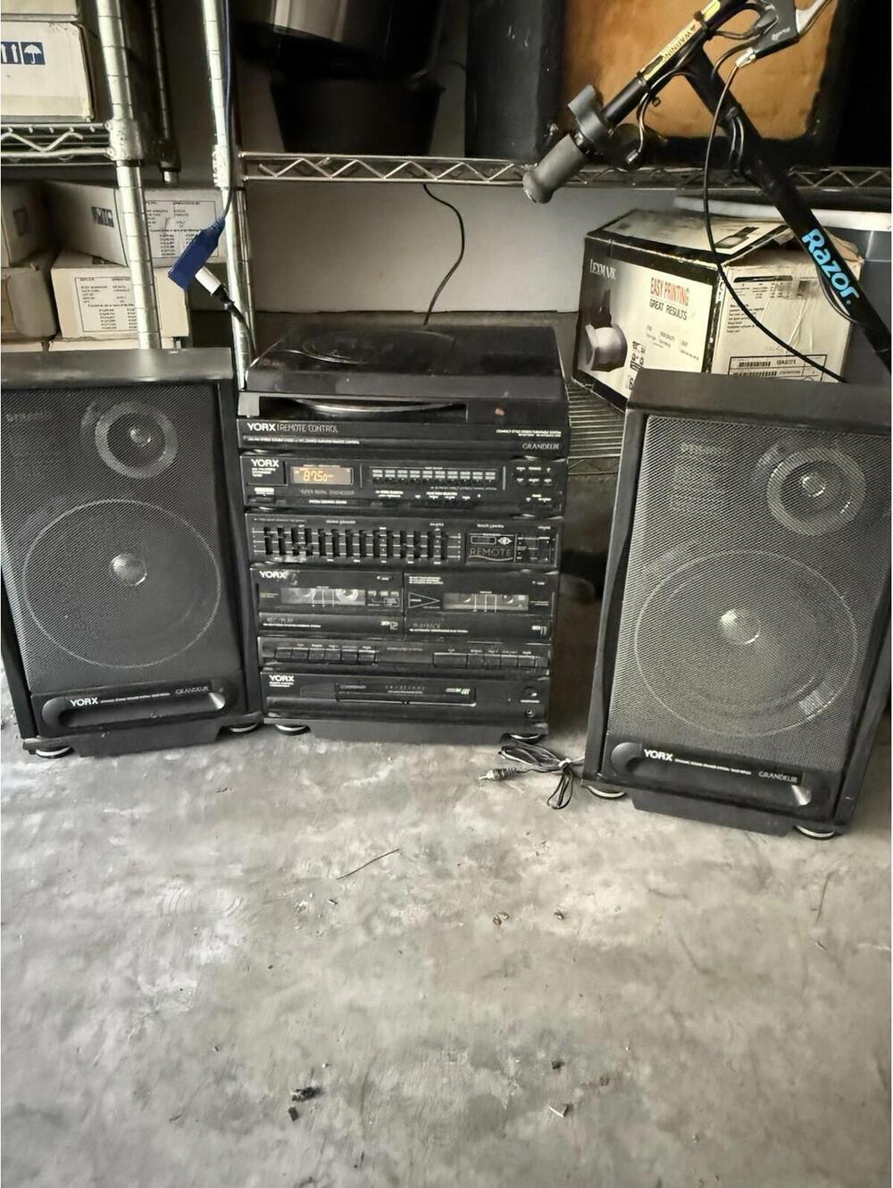 Vintage Yorx 2121 Stereo. Radio/Tape work. Vinyl needs belt/repair. As is.